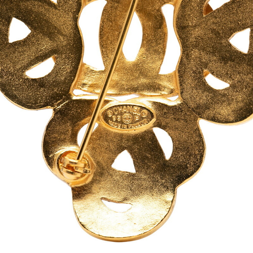 CHANEL Authentic Vintage Green Logo Brooch - Picture 3 of 3